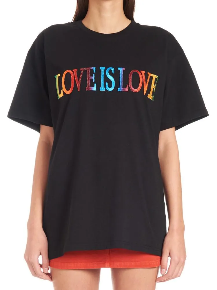 Alberta Ferretti Slogan Print T-Shirt