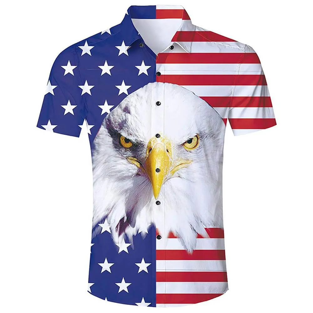 American Flag Eagle Funny Hawaiian Shirt