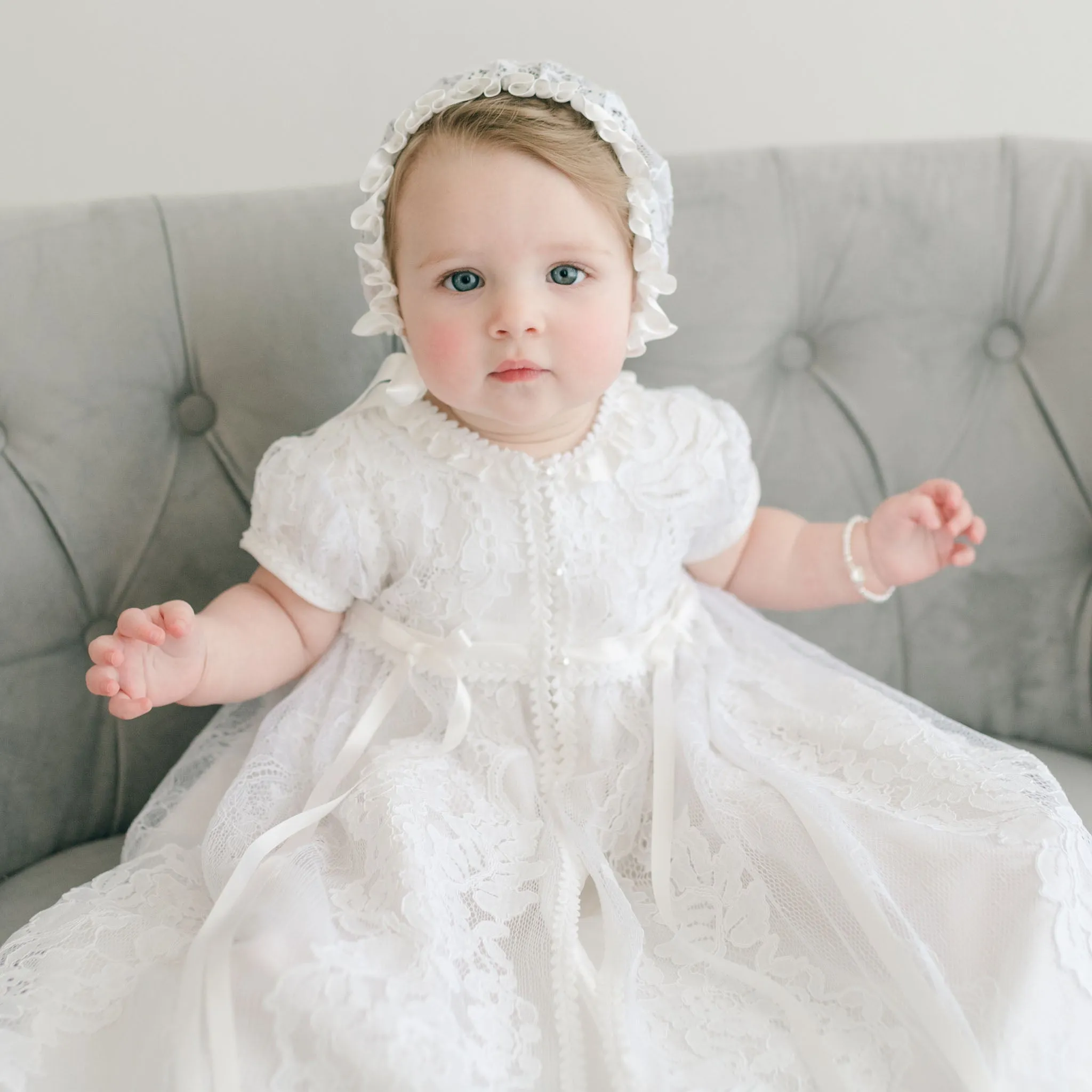 Aria Christening Gown & Bonnet