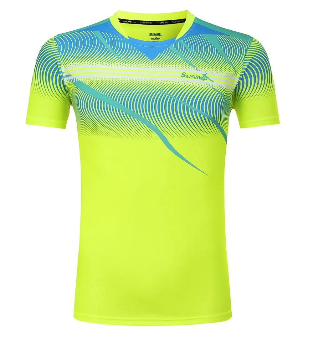 Badminton Volleyball Sportswear Golf Tennis Men sports Table Tennis Quick dry Running Exercise training Shirt