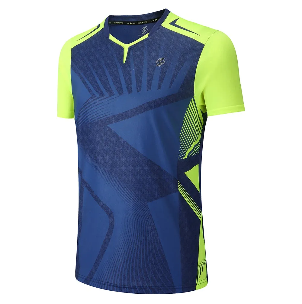 Badminton Volleyball Sportswear Golf Tennis Men sports Table Tennis Quick dry Running Exercise training Shirt