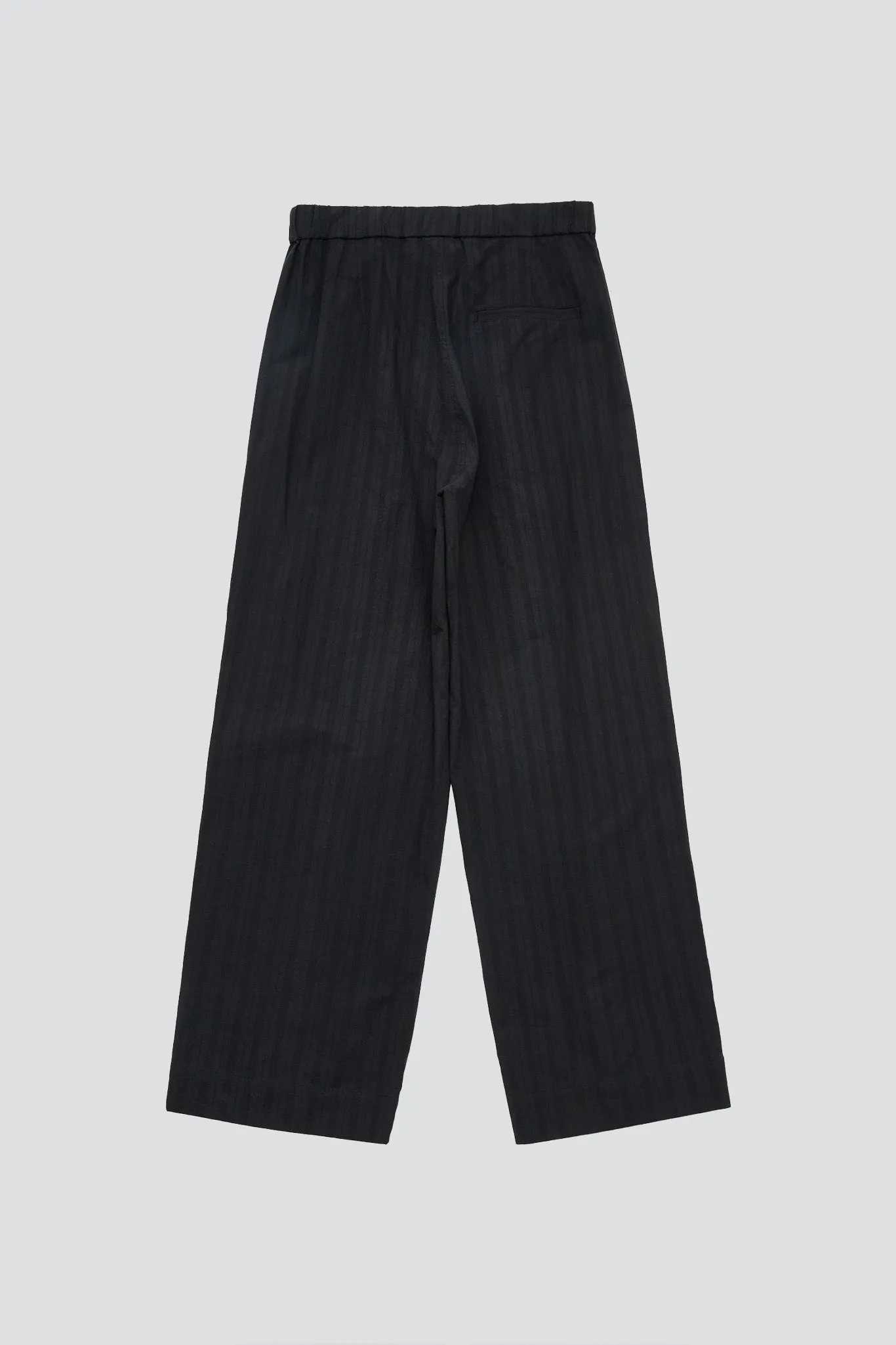 Black Stripe Drawstring Pants