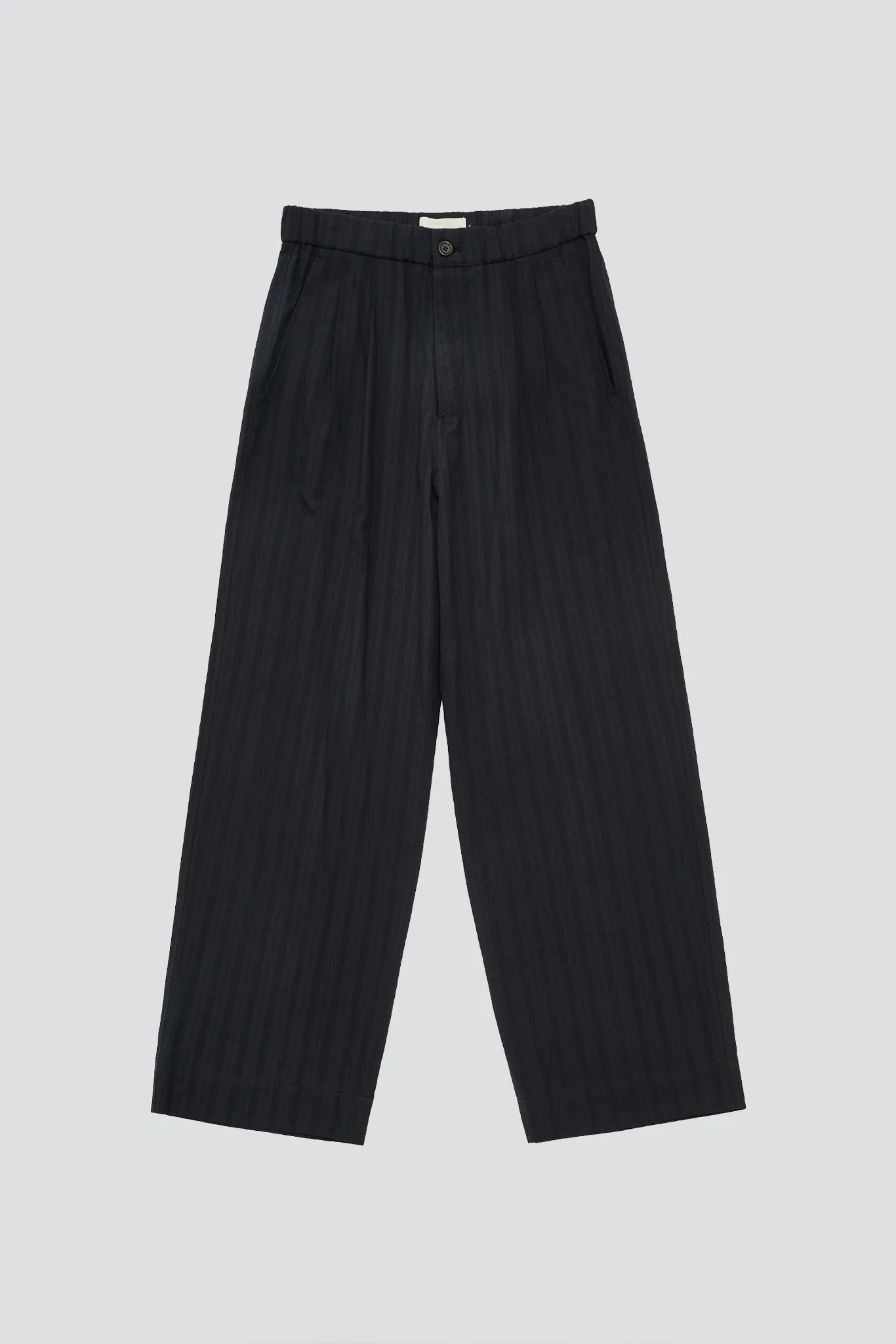 Black Stripe Drawstring Pants