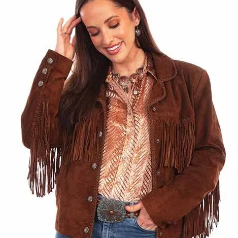 Brown Suede Fringe Jacket at Bourbon Cowgirl