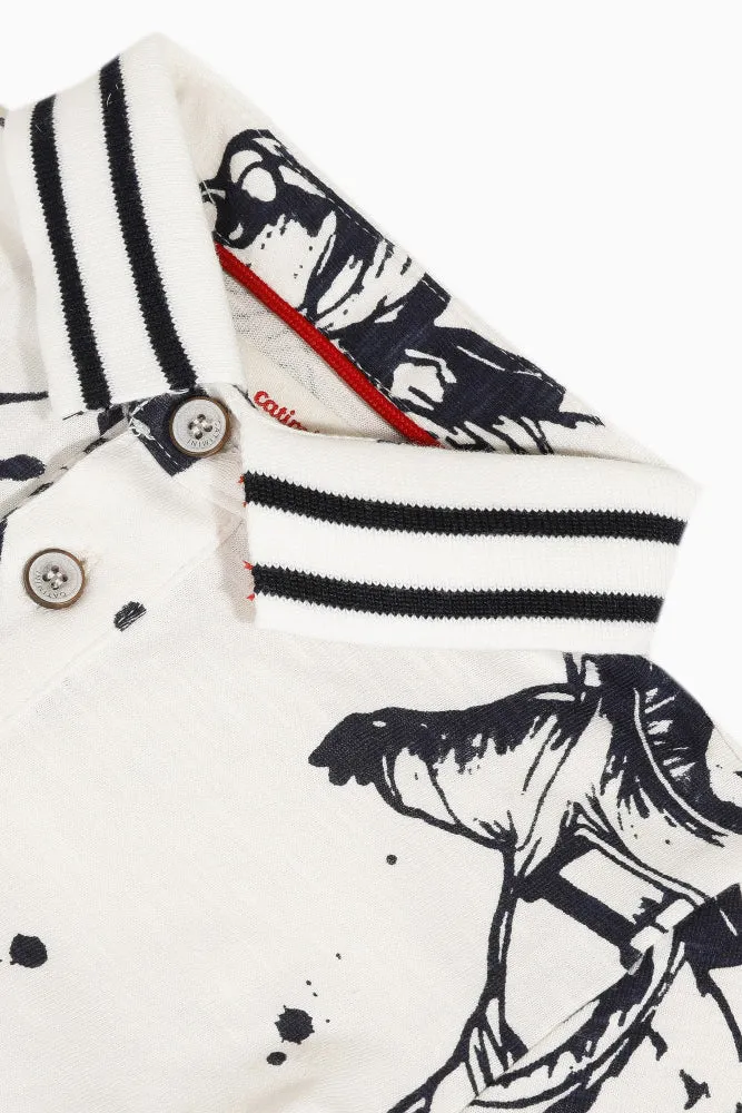 Catimini Astronaut Boys Polo Shirt