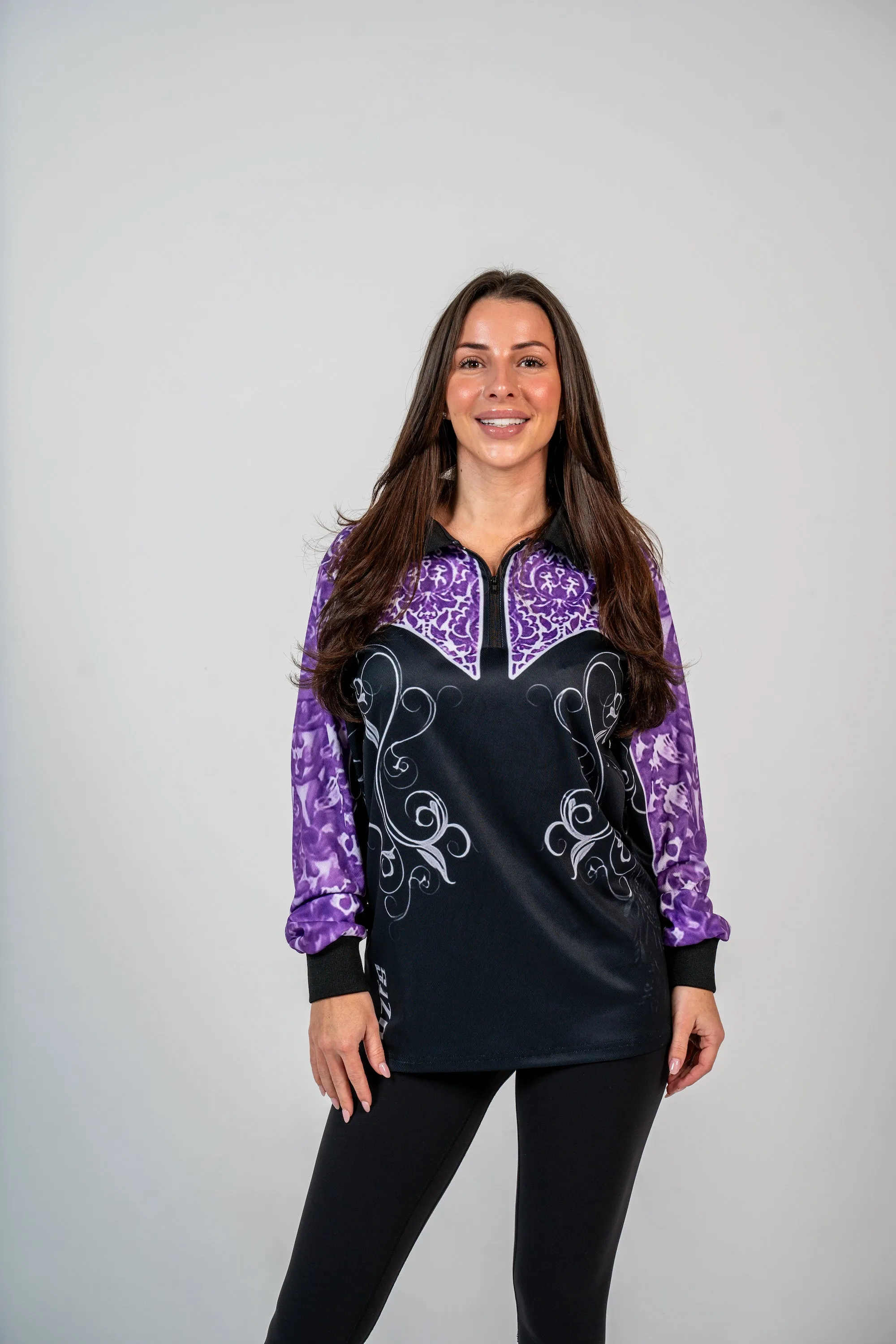 Cowgirl Tough Purple Fishing Shirt - Quick Dry & UV Rated