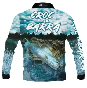 Croc & Barra Polo Fishing Shirt - Quick Dry & UV Rated