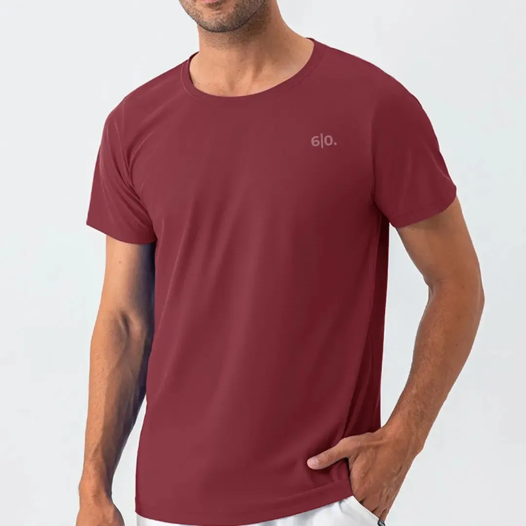 Dark green quick dry material t-shirts for men With print