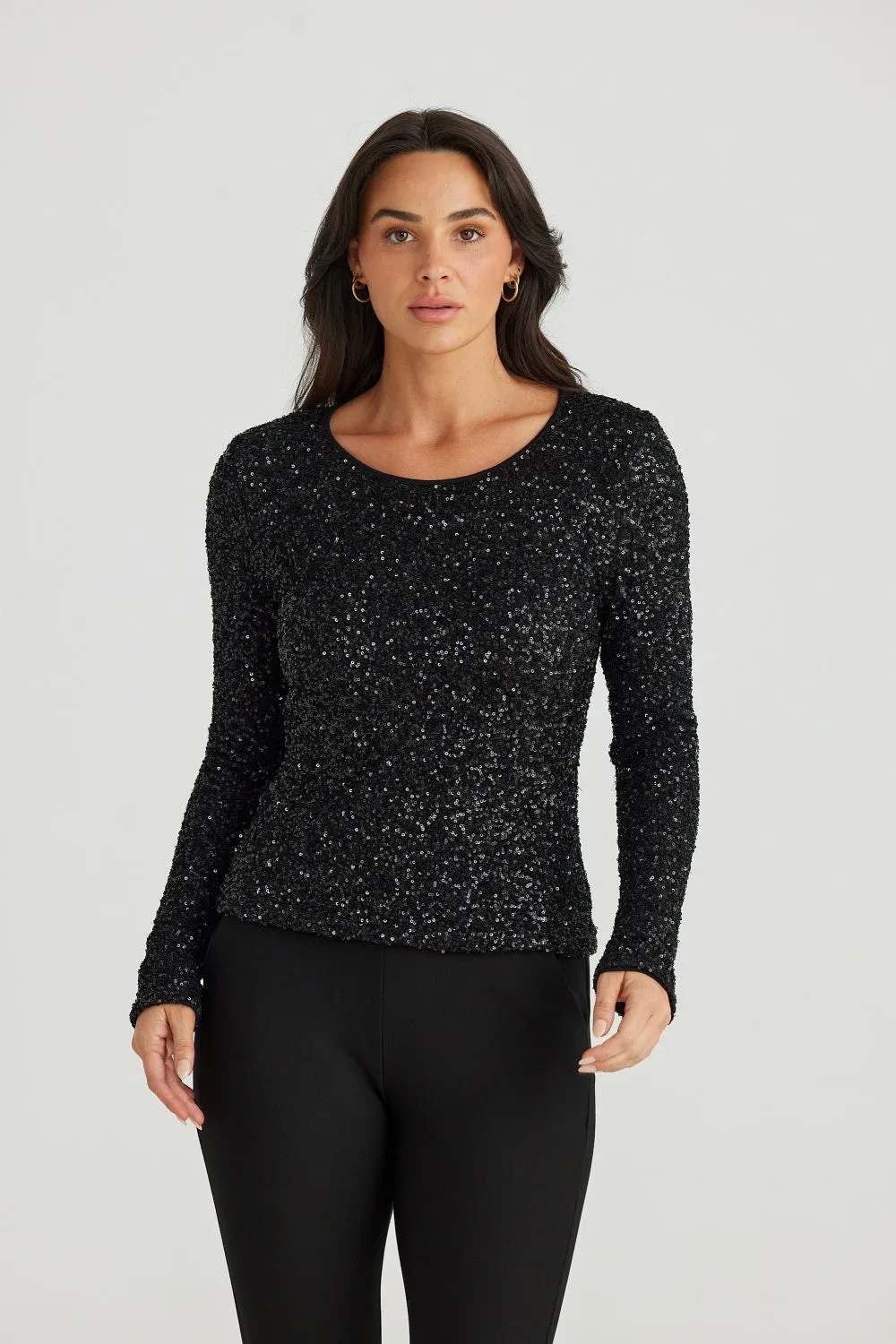 DAZZLE SEQUIN TOP