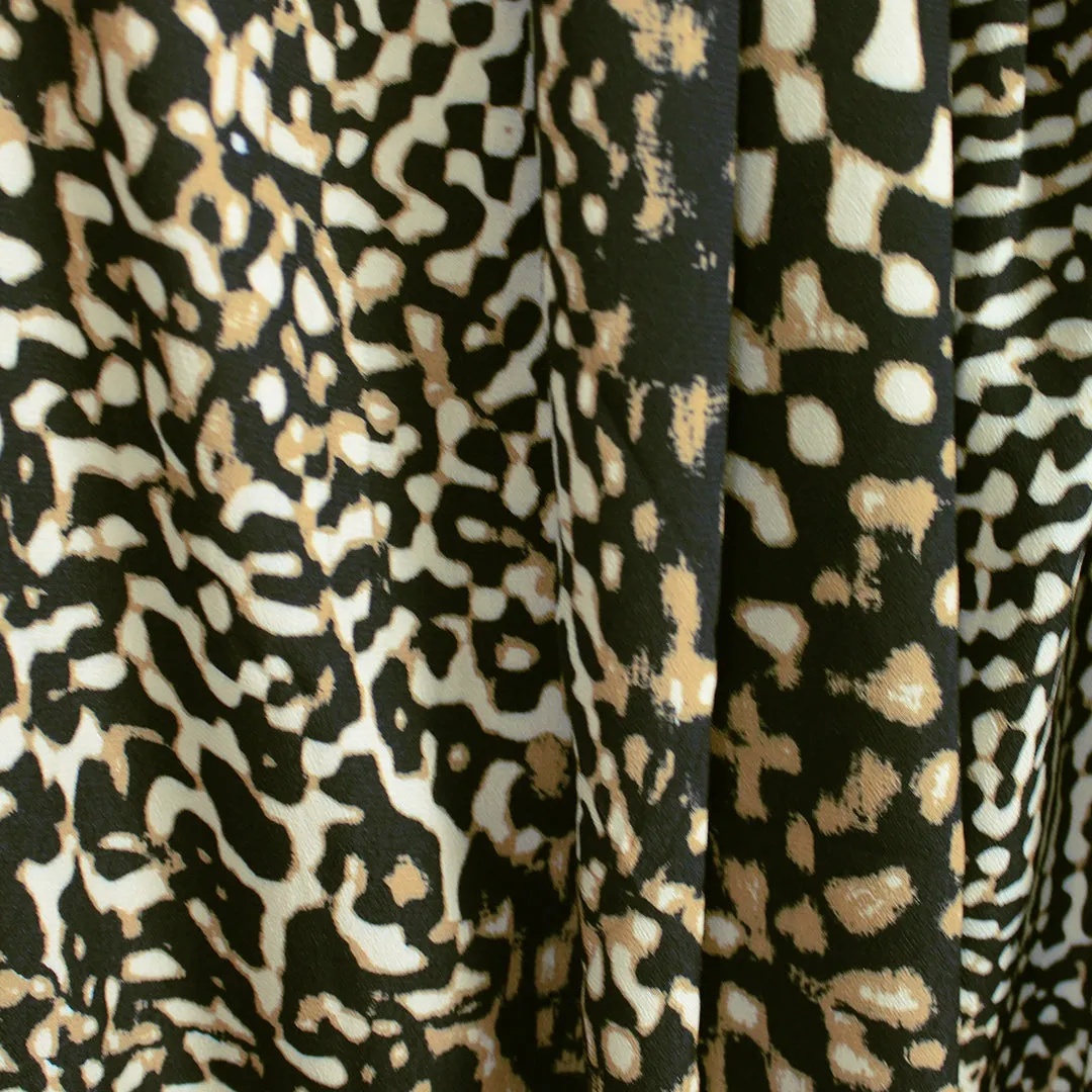 French 'leopard mirage' viscose crepe woven