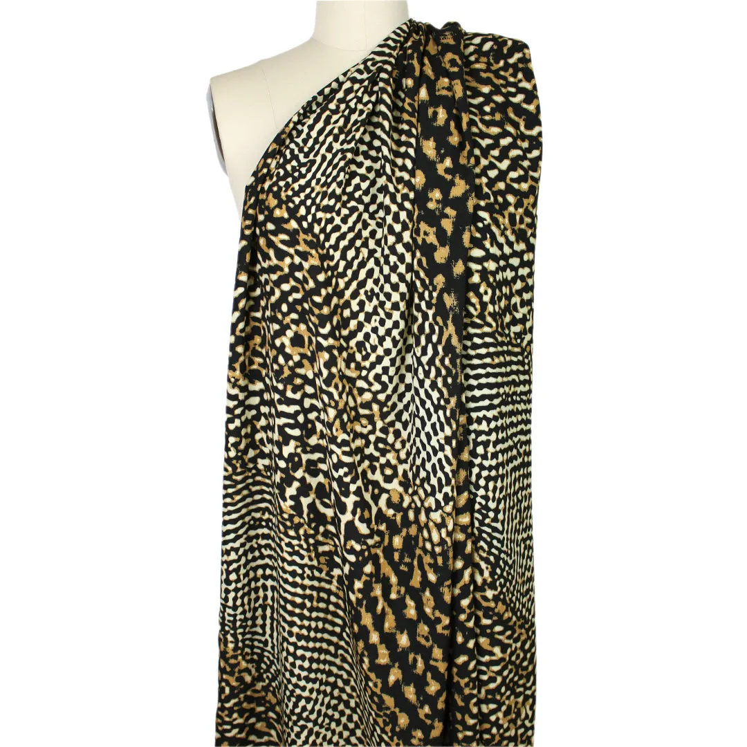 French 'leopard mirage' viscose crepe woven