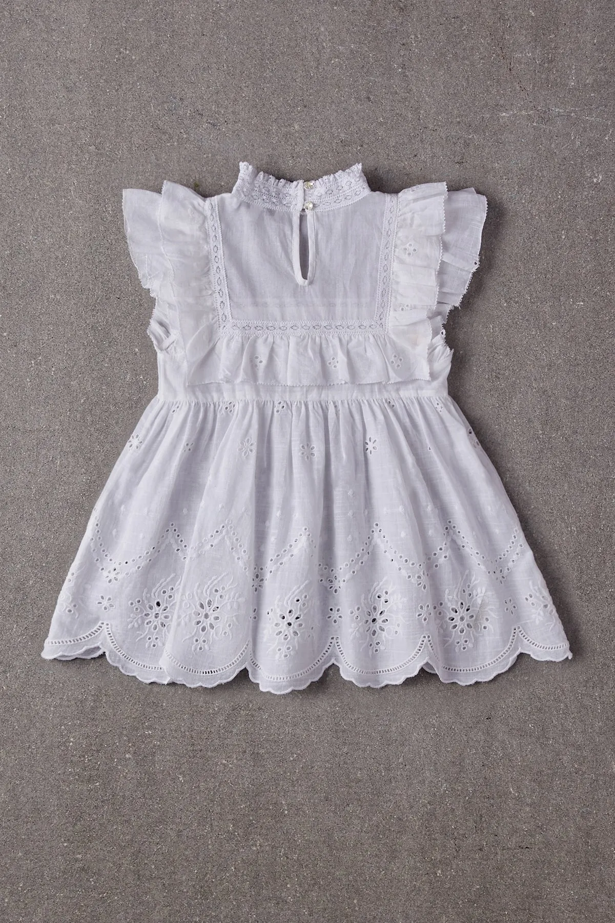 Girls White Shirt Nellystella Eden Ruffle (Size 2 left)