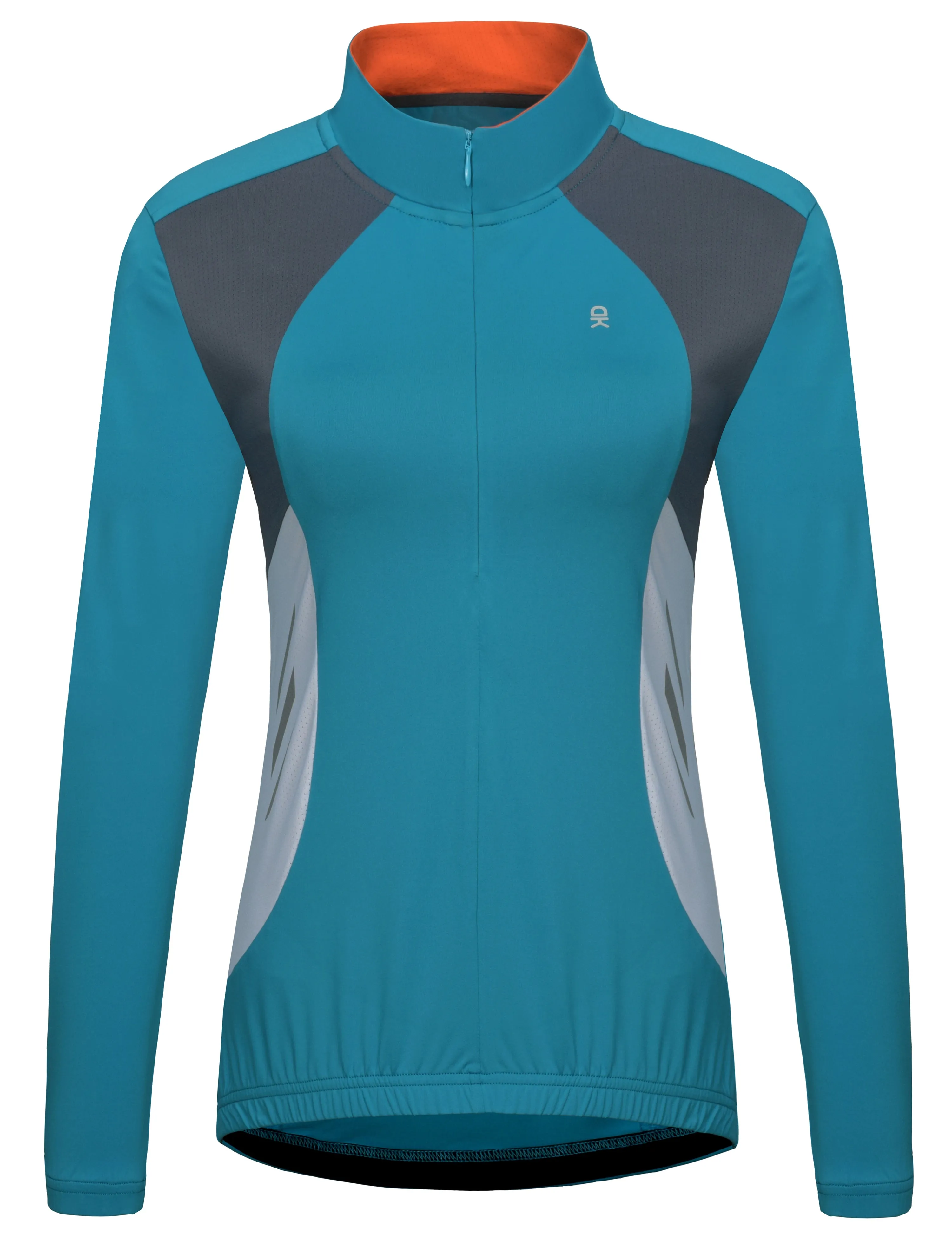 Half Zip Cycling Jerseys Long Sleeve Bike Shirts Running Hiking Breathable