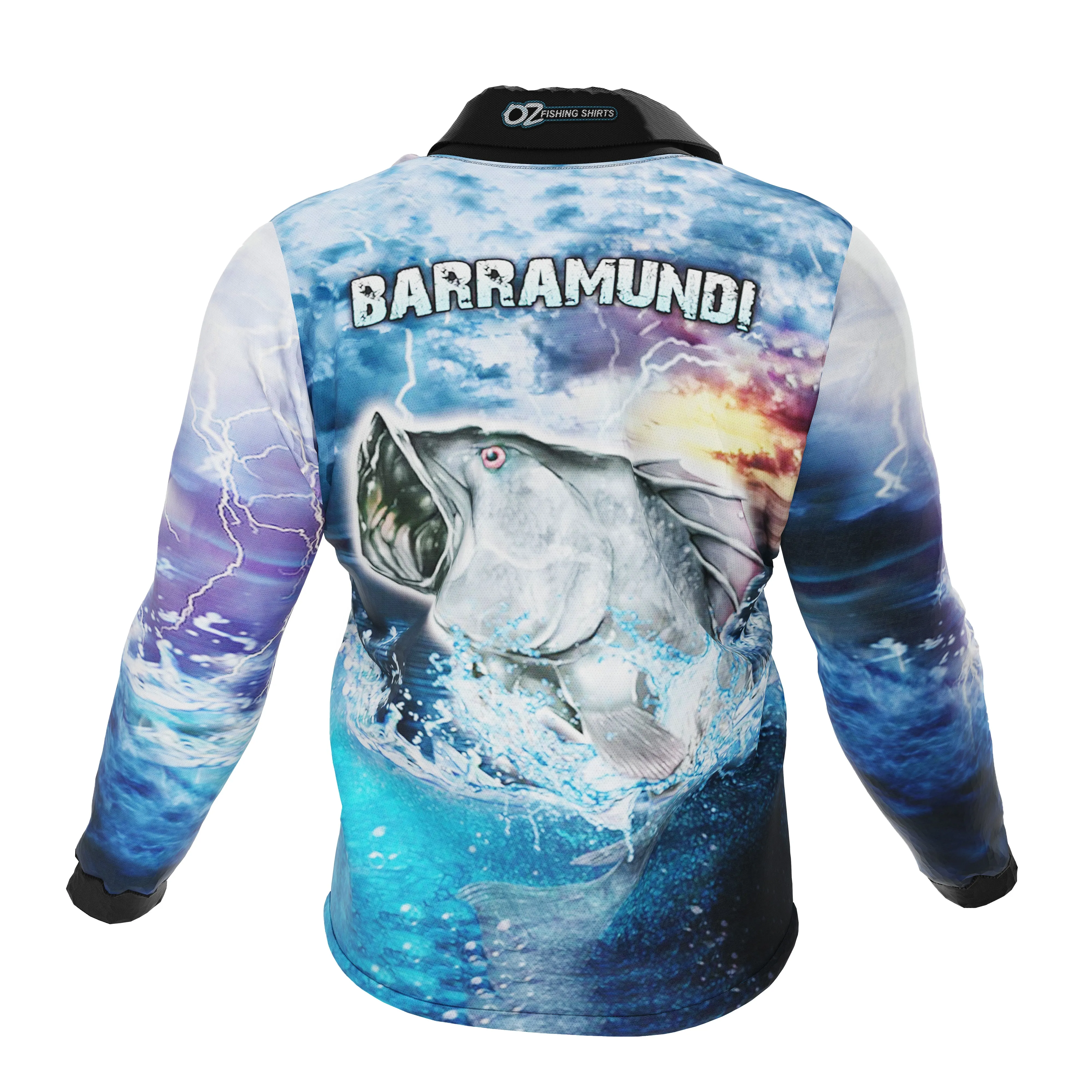 Jumping Barramundi Fishing Shirt - Quick Dry & UV Rated