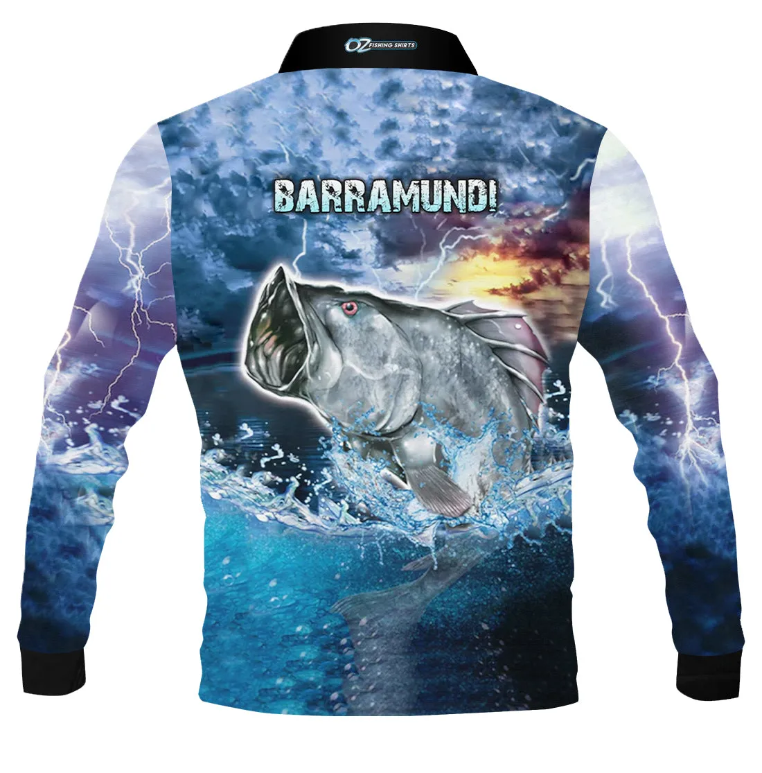 Jumping Barramundi Fishing Shirt - Quick Dry & UV Rated