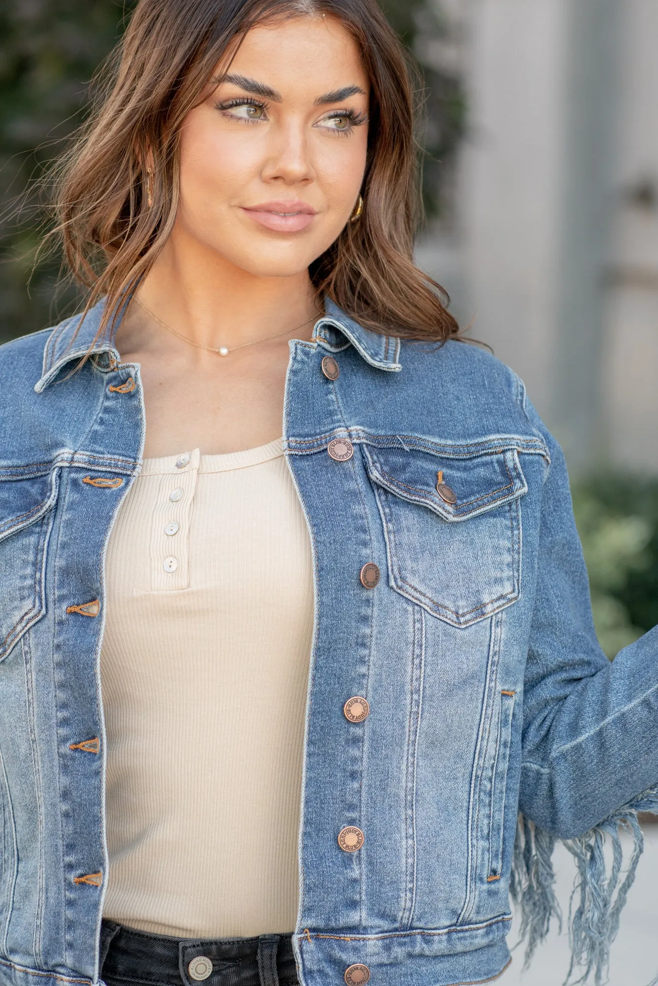 Katie Fringe Denim Jacket