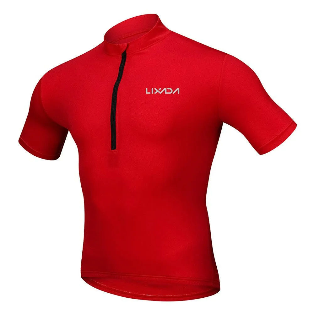 Lixada Men's Cycling Jersey Breathable Quick Dry Bike Biking Short Sleeve Shirt