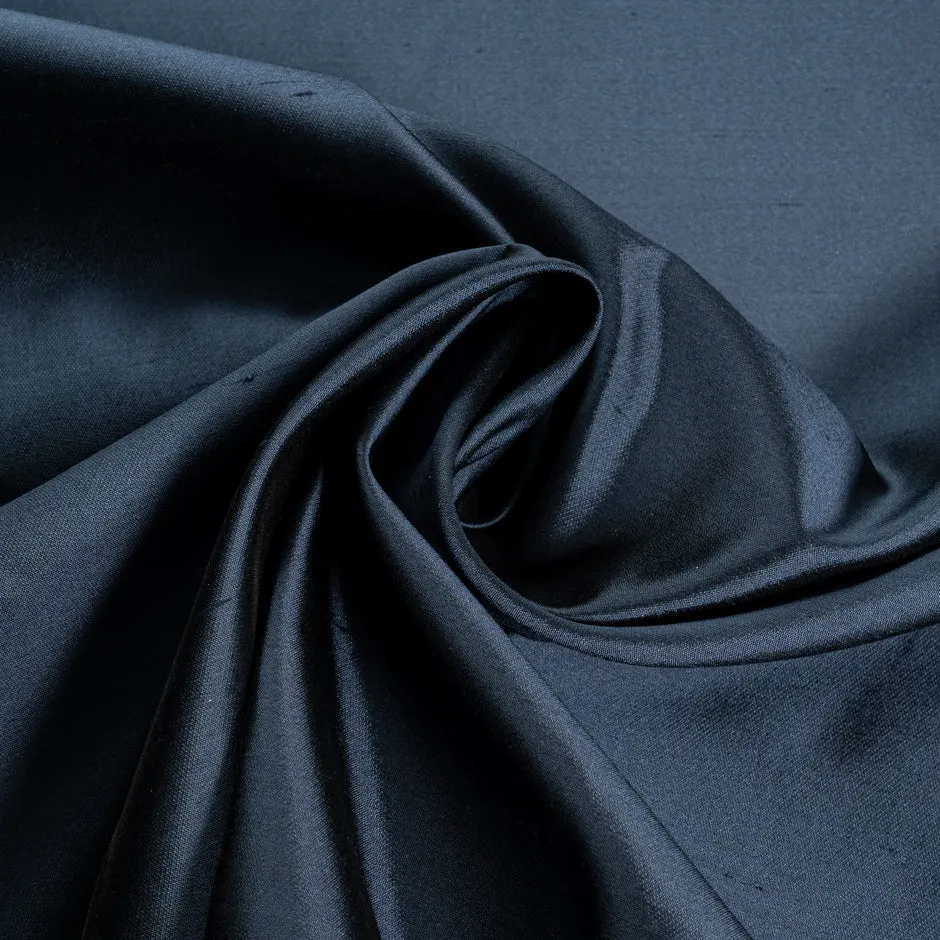 Midnight Blue Pure Silk Shantung