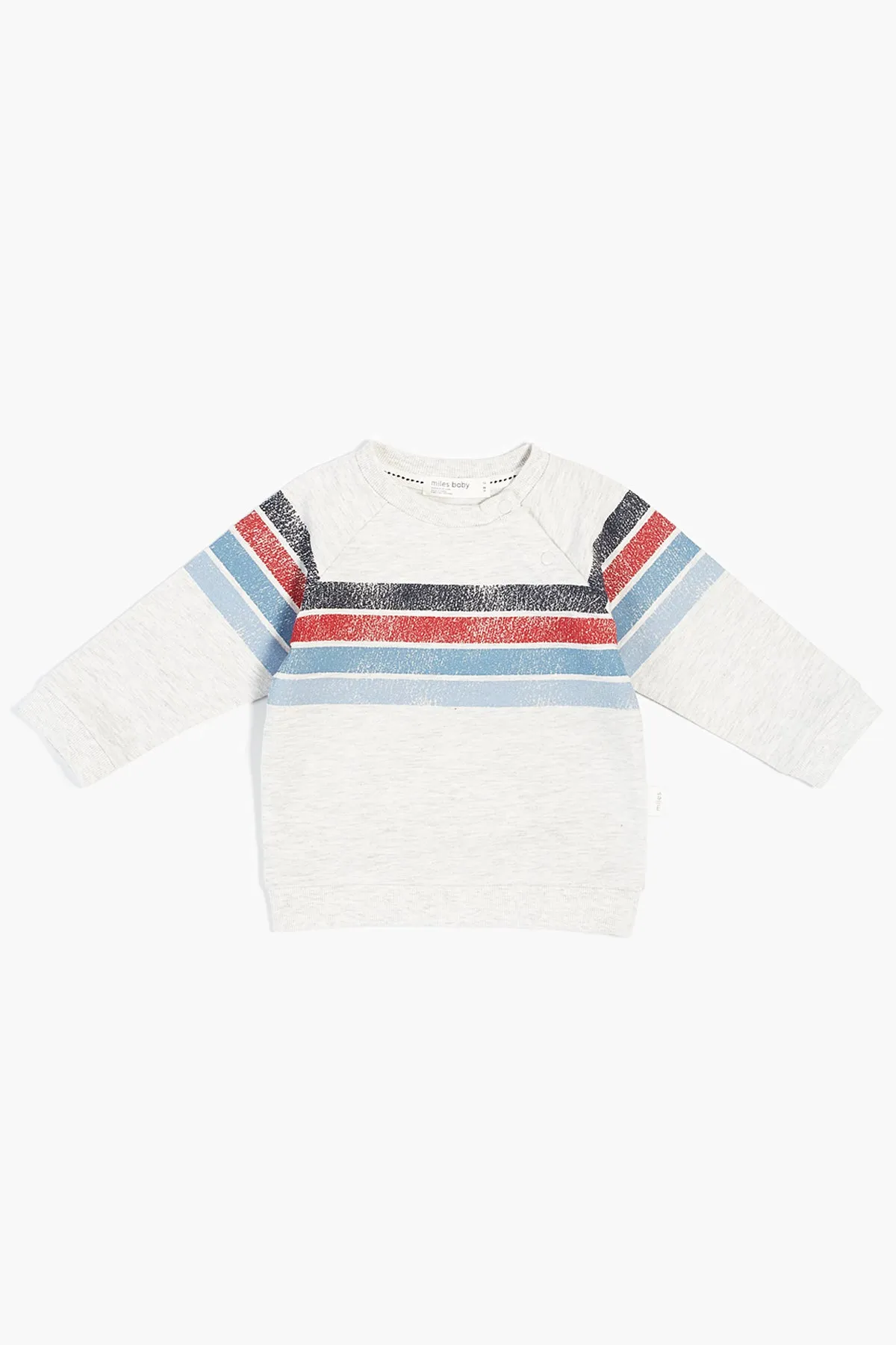 Miles Baby Striped Baby Sweatshirt (Size 12M left)