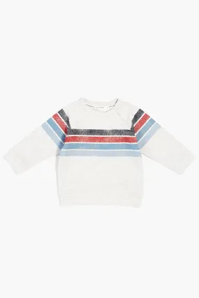 Miles Baby Striped Baby Sweatshirt (Size 12M left)