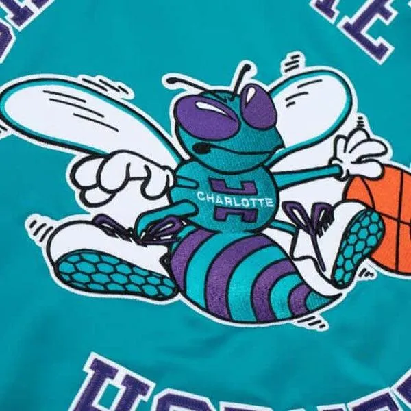 Mitchell & Ness Charlotte Hornets Heavyweight Satin Jacket Teal