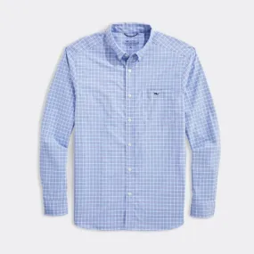 On-The-Go Nylon Check Shirt in Chk Jake Blue by Vineyard Vines