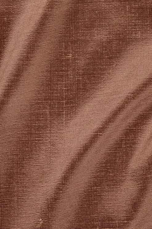 Pecan Brown Silk Shantung 54" Fabric