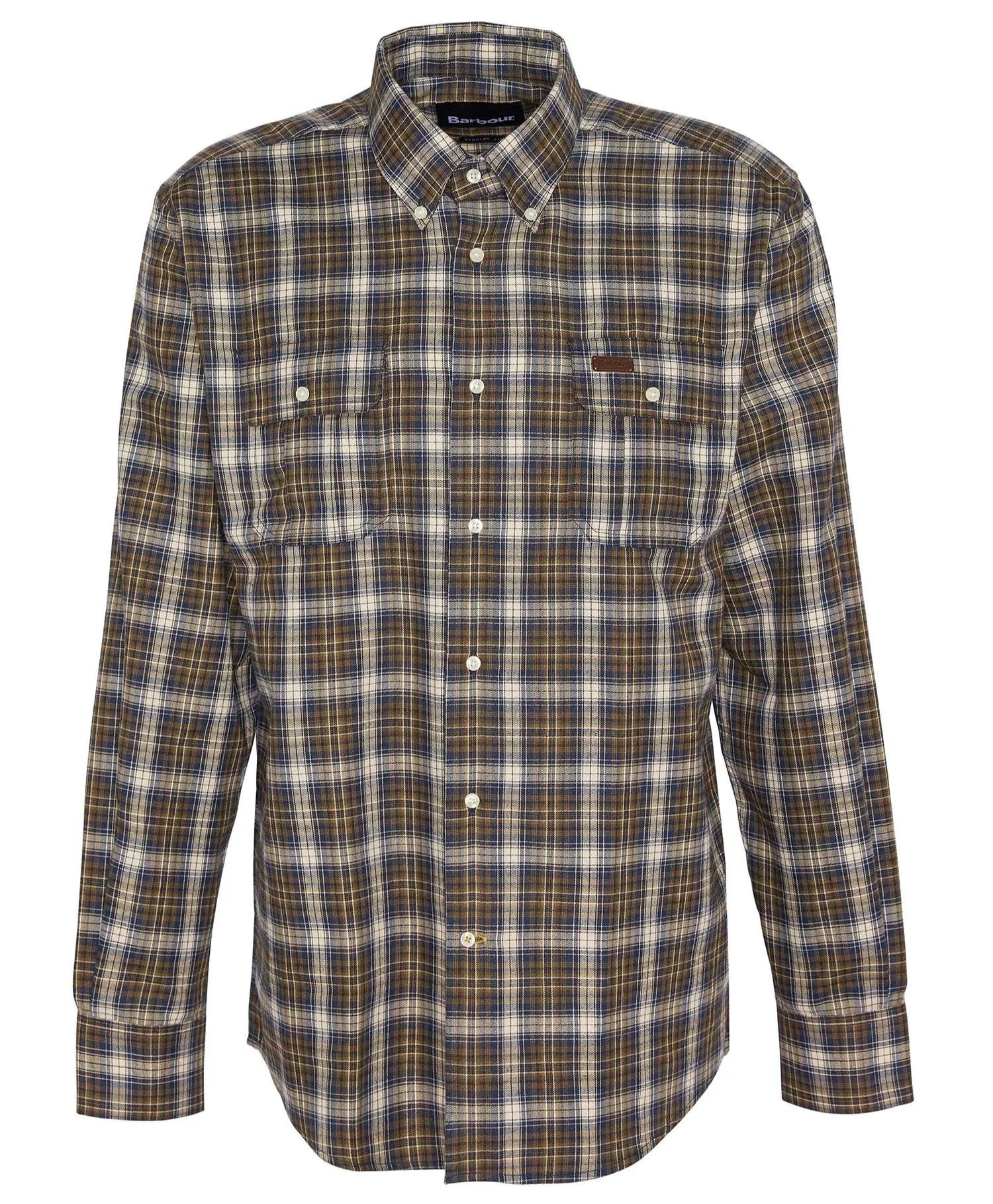 Penrice Regular Long-Sleeved Shirt in Navy Marl by Barbour