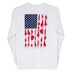 Performance Long Sleeve Shirt | White | SA Co Logo