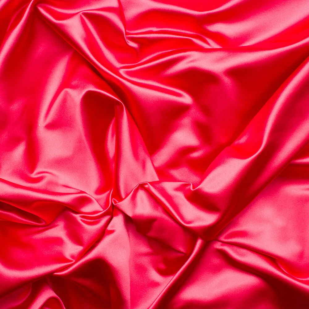 Rich Pink Silk Duchess Satin