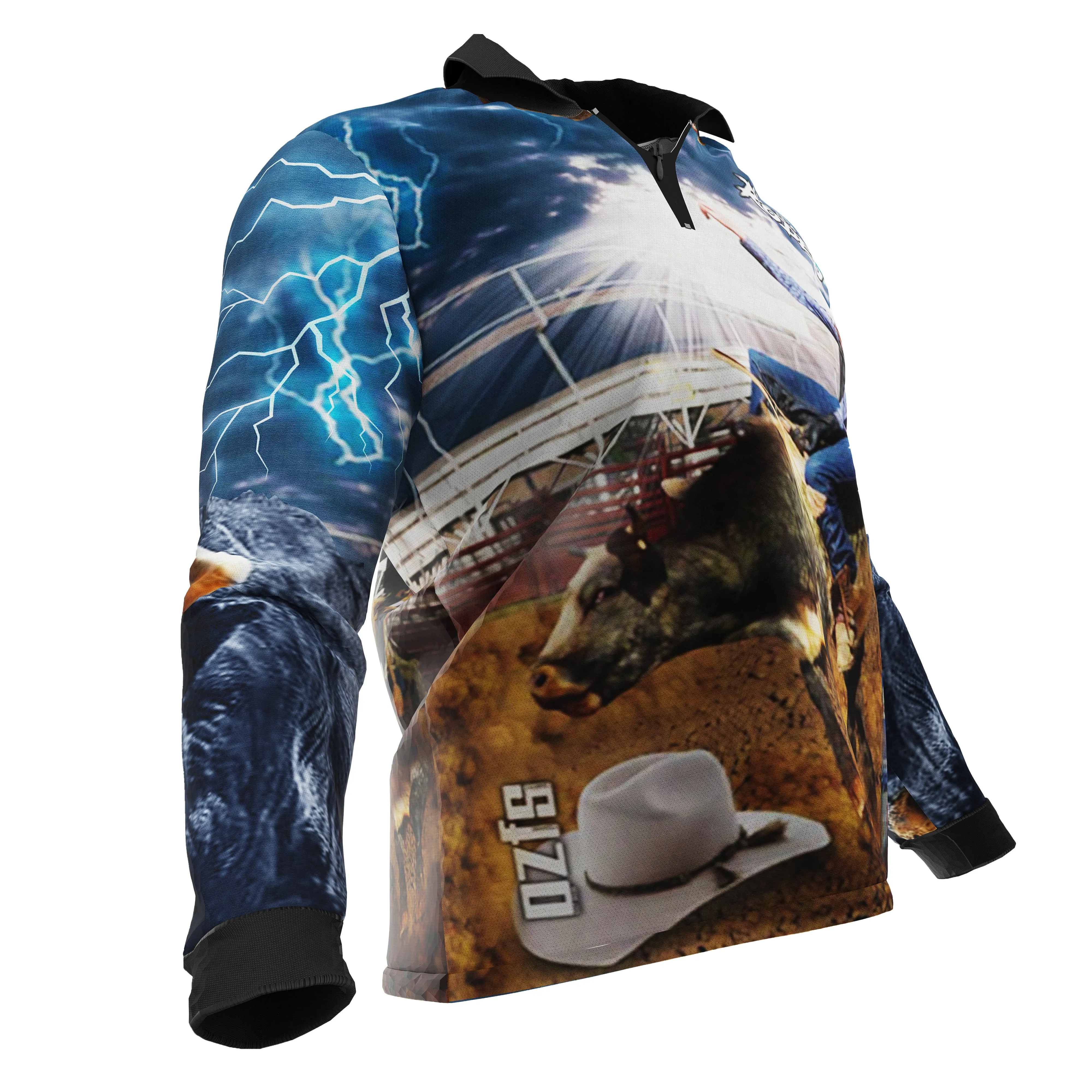 Rodeo Bullrider Fishing Shirt - Quick Dry & UV Rated