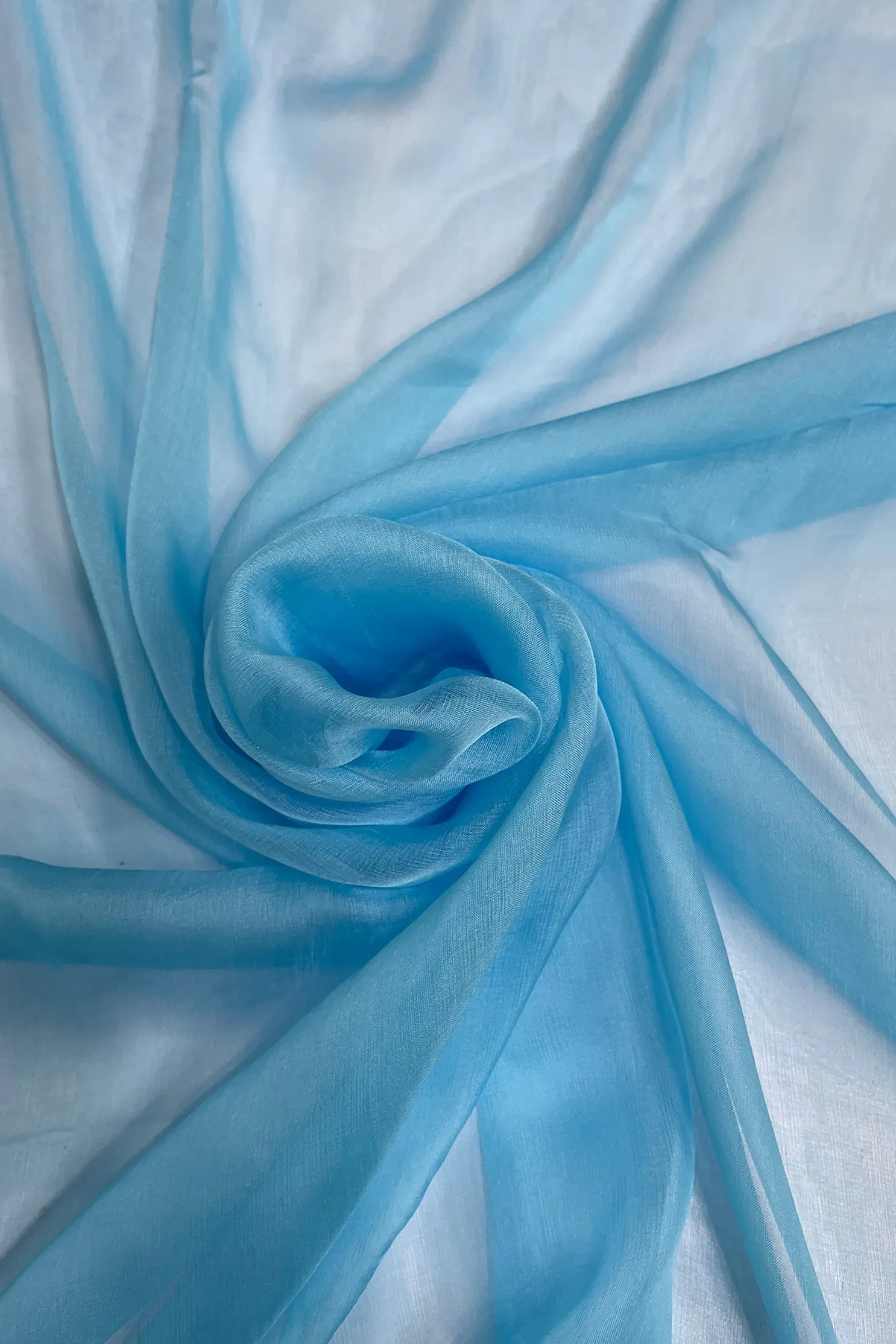 Scuba Blue Silk Chiffon