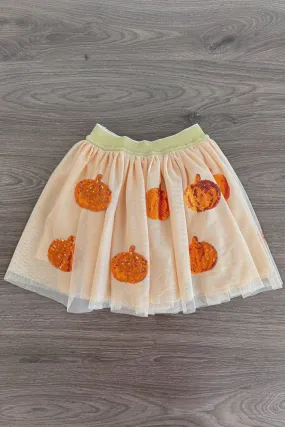 Sequin Pumpkin Tutu Skirt