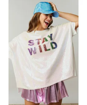 Stay Wild Sequin Top