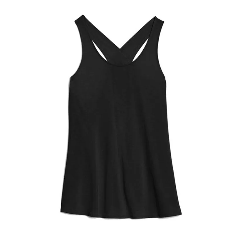 Stylish Quick-drying Ladies' Cross Back Sleeveless Gym Shirts