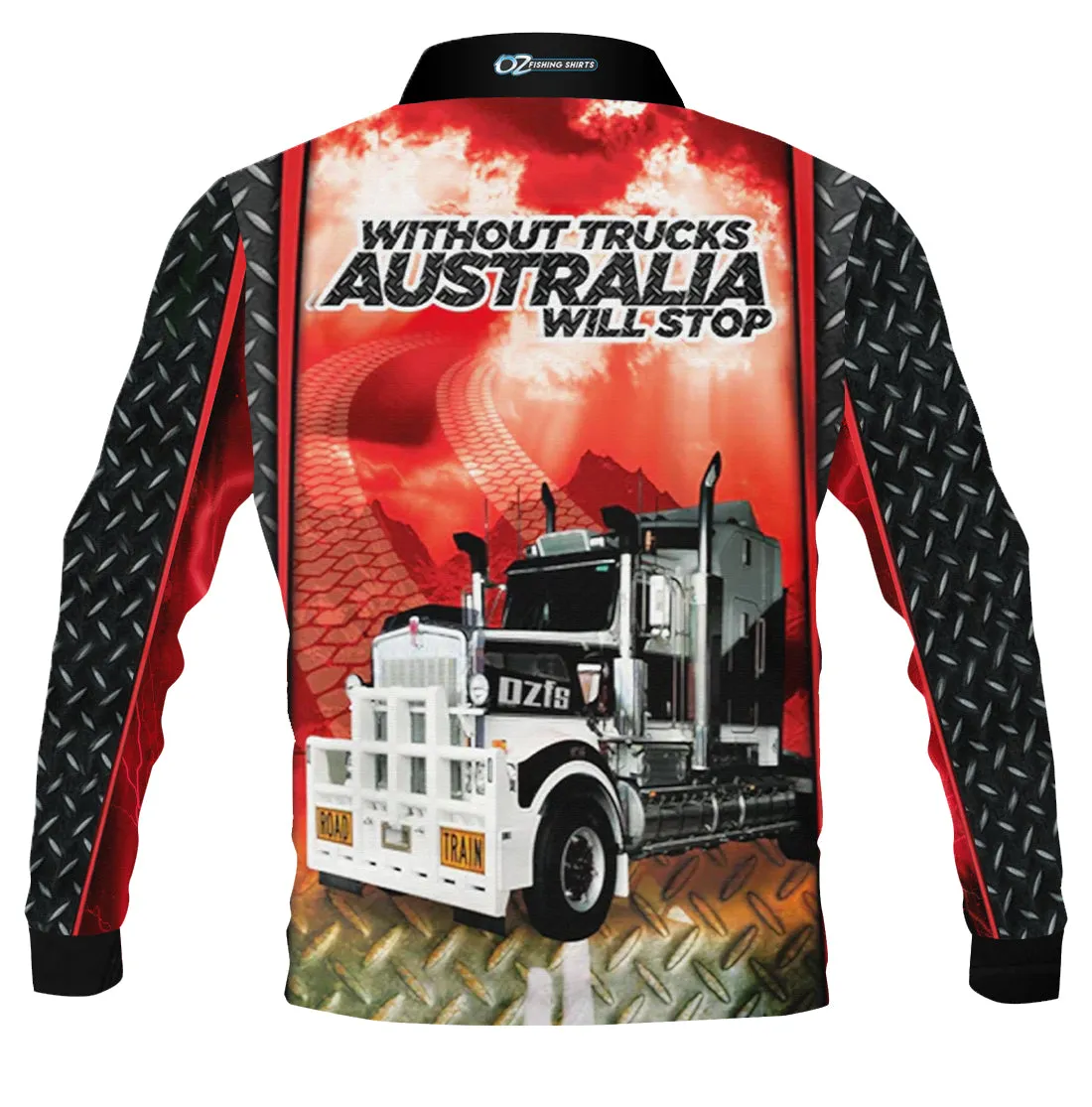 Trucking Red Fishing Shirt - Quick Dry & UV Rated