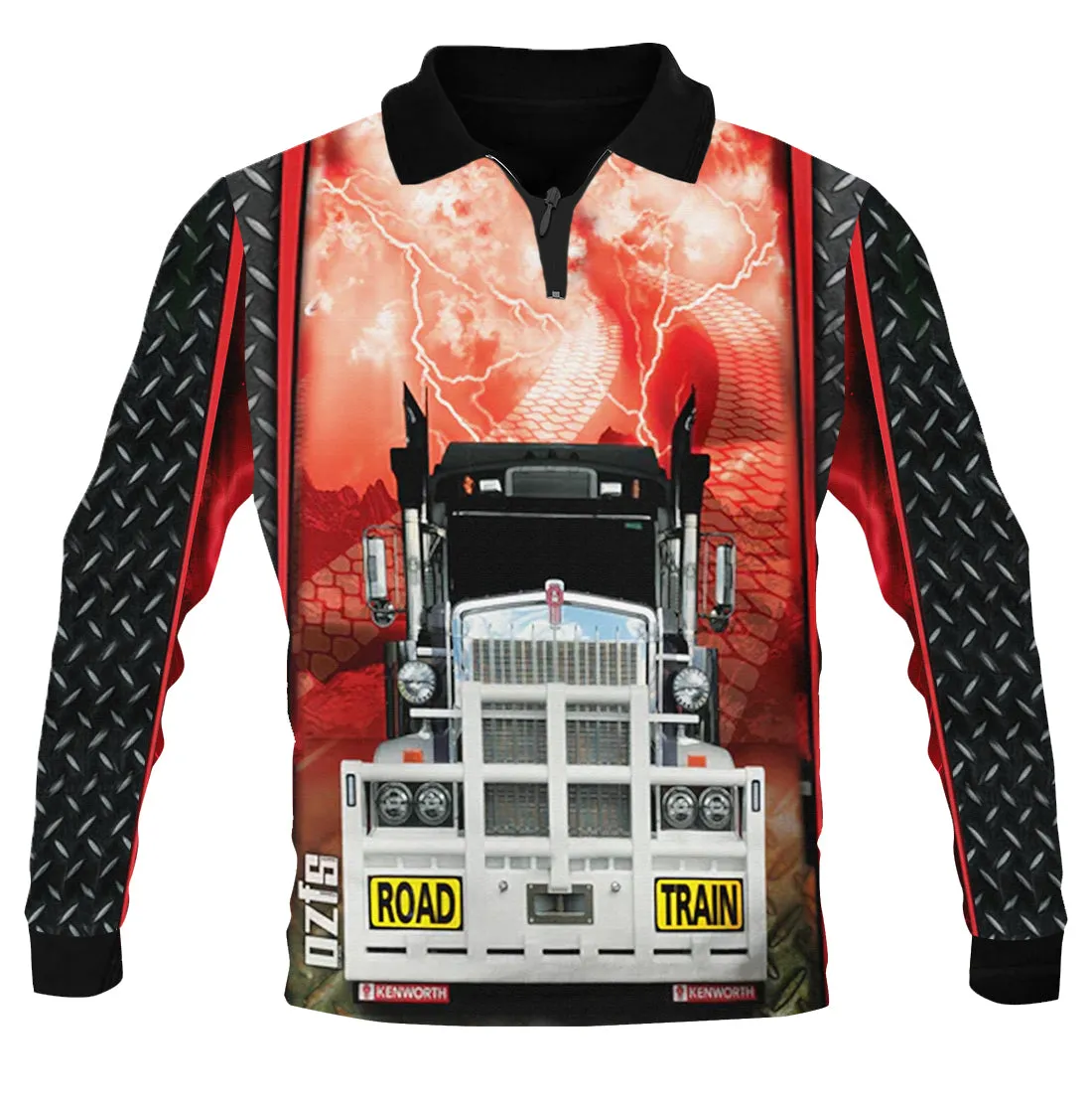 Trucking Red Fishing Shirt - Quick Dry & UV Rated