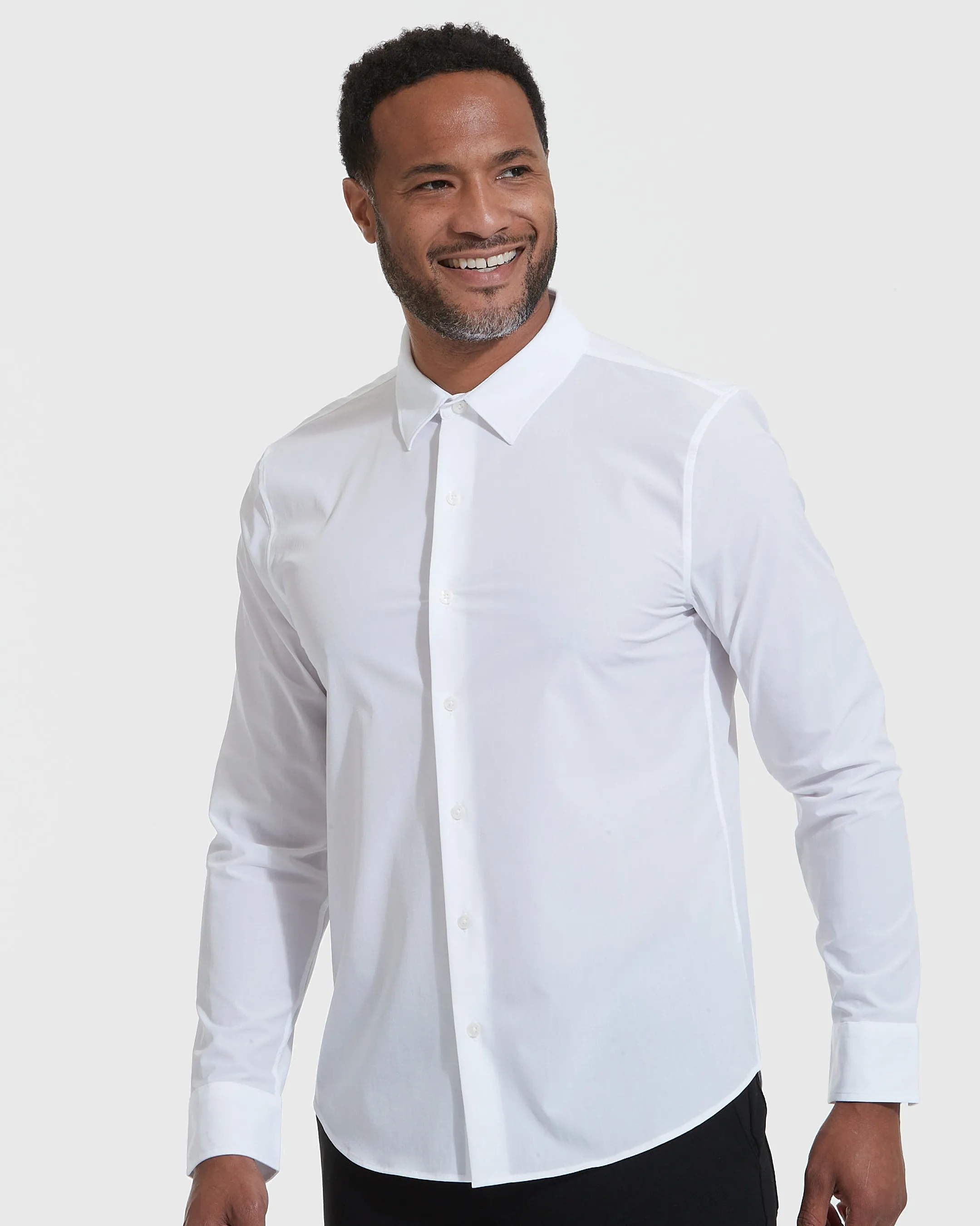 White Performance Lightweight Dress Shirt