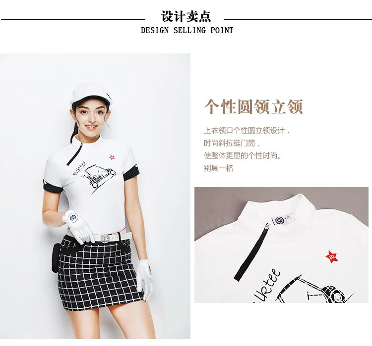 women golf shirts short